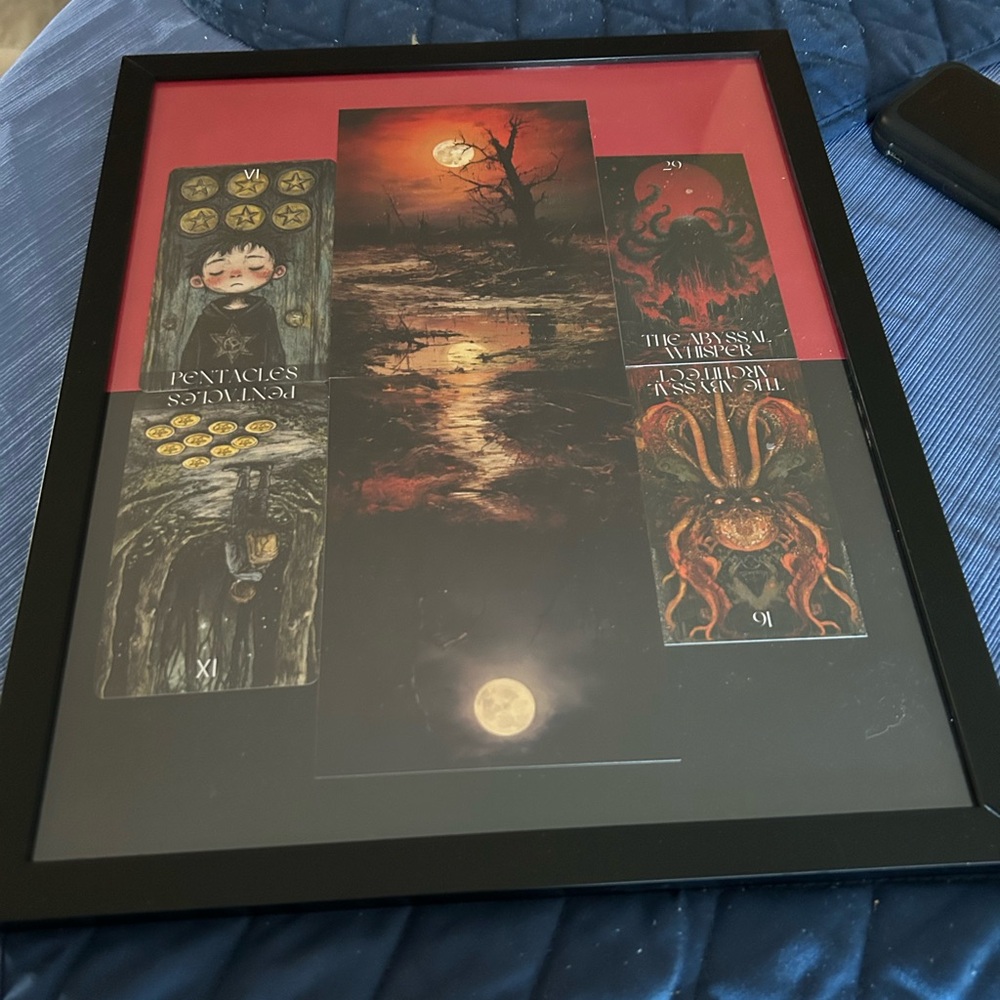 Stranger Things inspired tarot card art